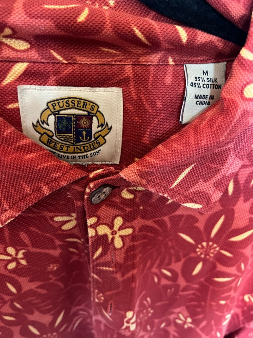 Red Floral Short-Sleeve Polo